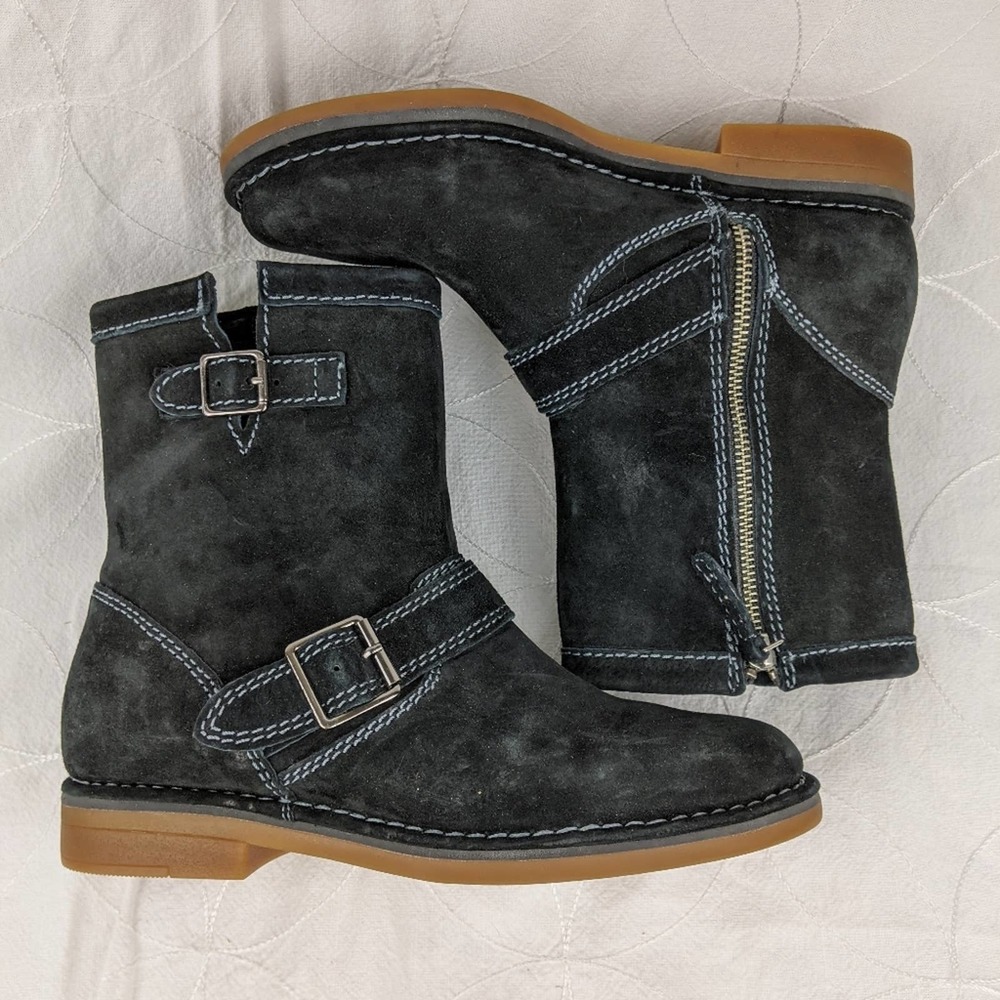 Women's Black Suede Ankle Boots